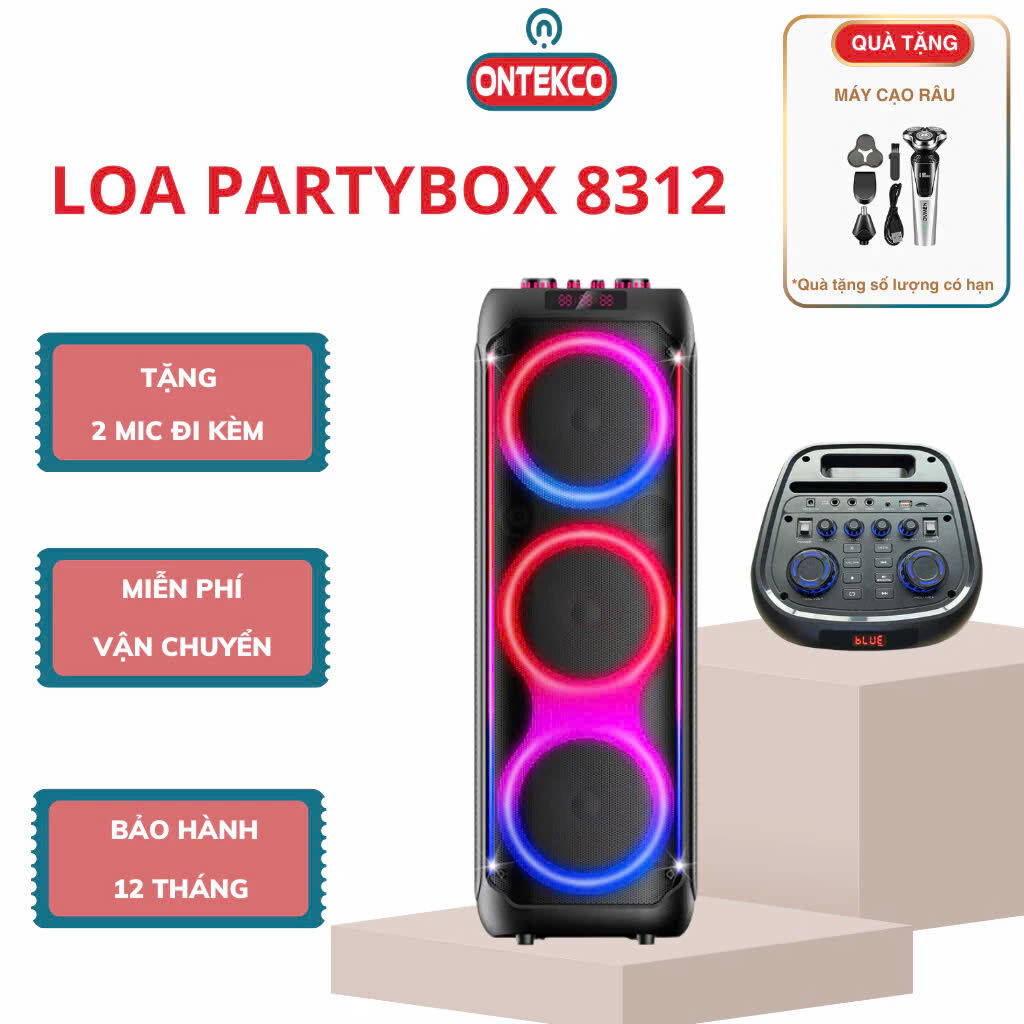 Loa bluetooth ONTEKCO Partybox 8212/8312 âm thanh chất lượng, đa dạng, chính hãng, bảo hành 12 tháng - Ảnh 10
