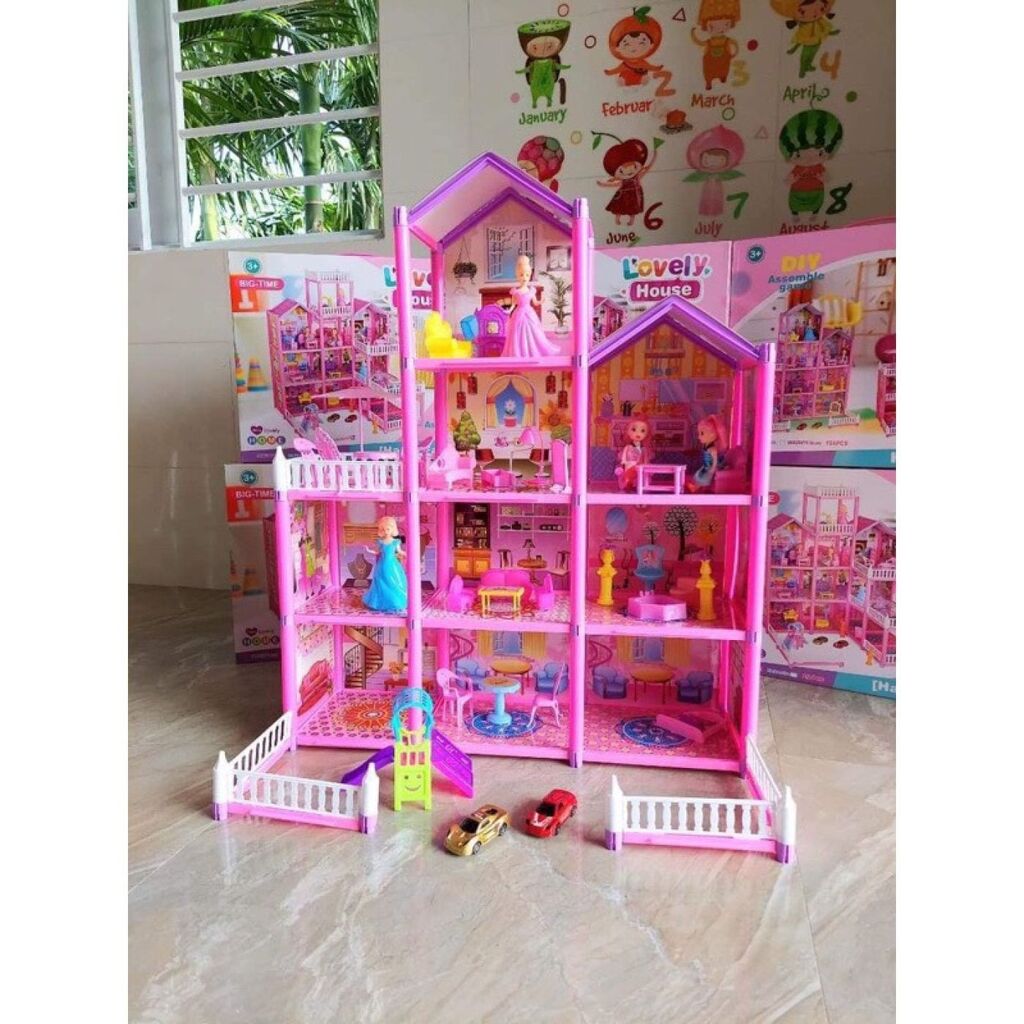 Đồ chơi Lắp Ráp ngôi nhà búp bê 194 Chi Tiết Cao 72cm - Ảnh 10