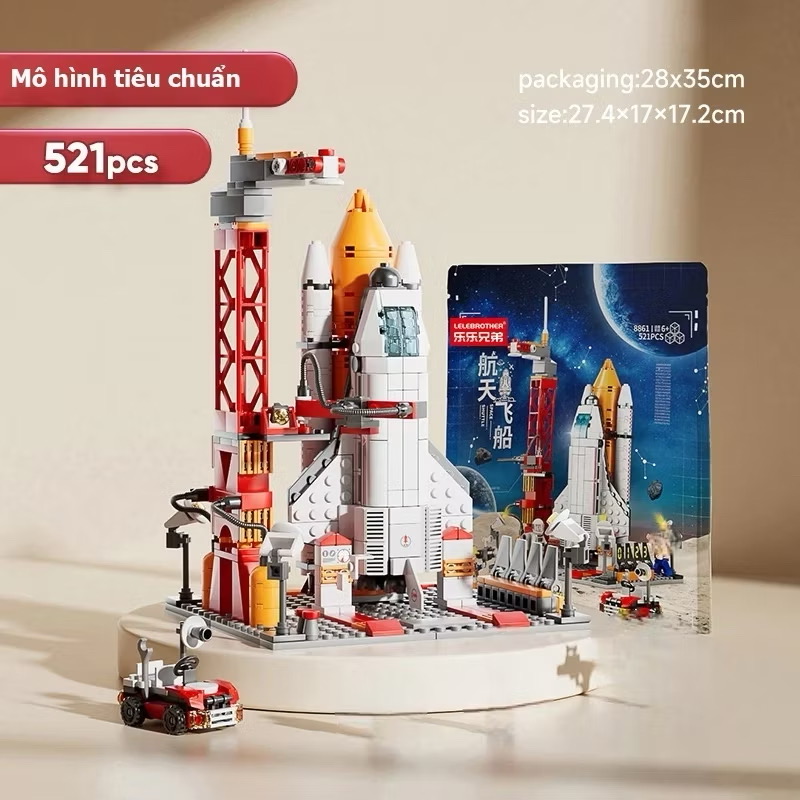 Đồ chơi lắp ghép vũ trụ xanh/ đỏ  - Ảnh 2