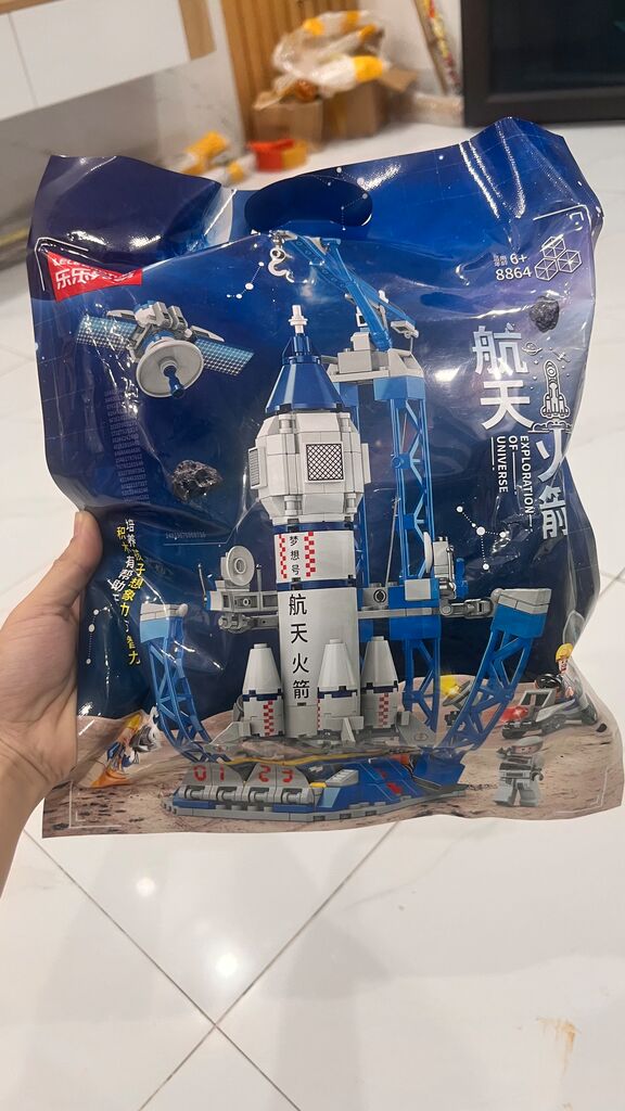 Đồ chơi lắp ghép vũ trụ xanh/ đỏ  - Ảnh 6