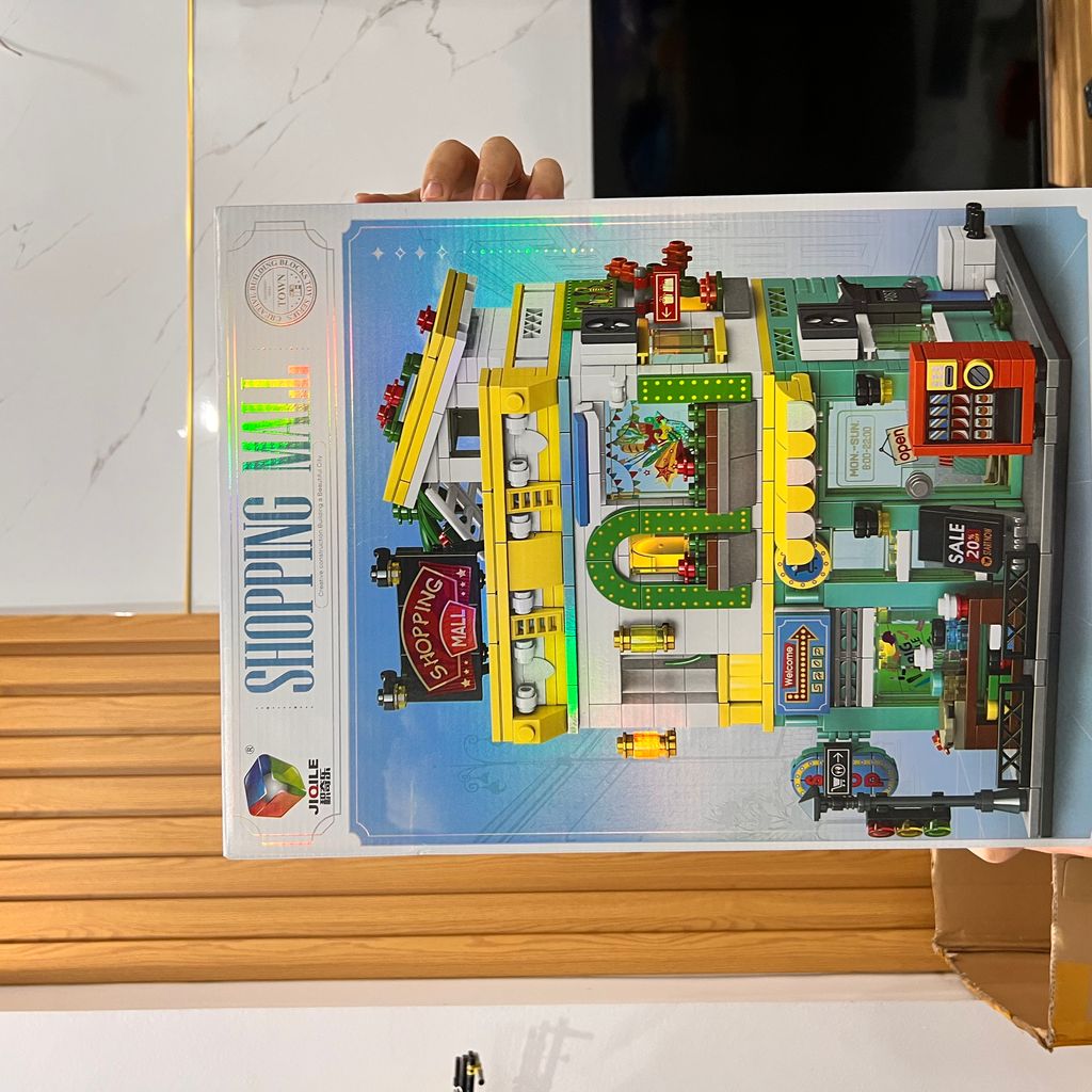 (Note mã) Mô hình lắp ghép cửa hàng Coffee Shop/ shopping mall/Breakfast - Ảnh 7