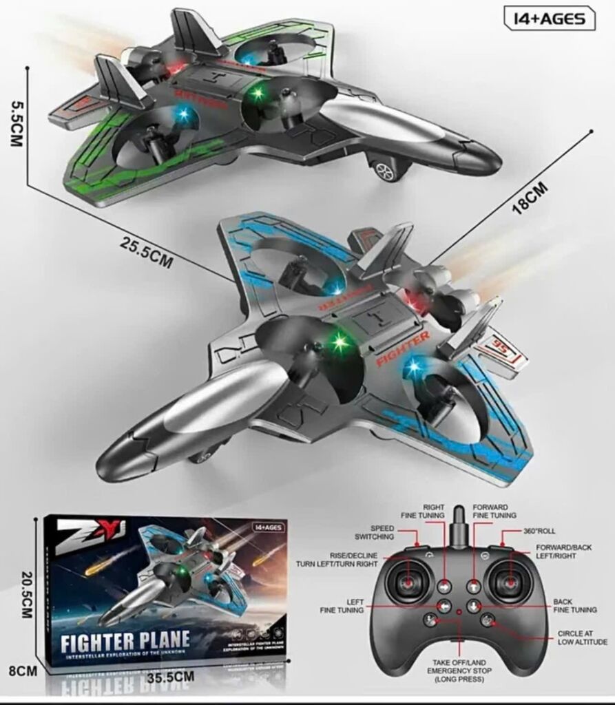 Máy bay phản lực điều khiển từ xa nhào lộn xoay 360 độ