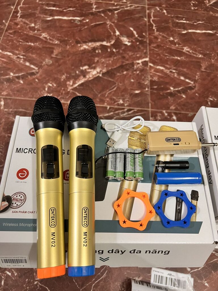 COMBO 2 micro không dây ONTEKCO MV02 dùng cho loa kéo, âm ly (pin thường) - Ảnh 3