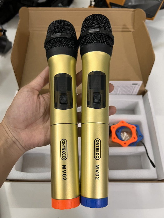 COMBO 2 micro không dây ONTEKCO MV02 dùng cho loa kéo, âm ly (pin thường) - Ảnh 5