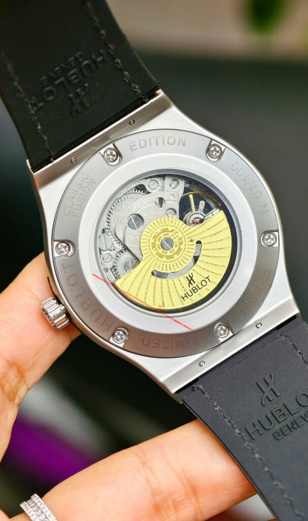 (Ảnh Tự Chụp) Đồng hồ cơ HUB.LOT Lộ cơ 2 mặt - Ảnh 5