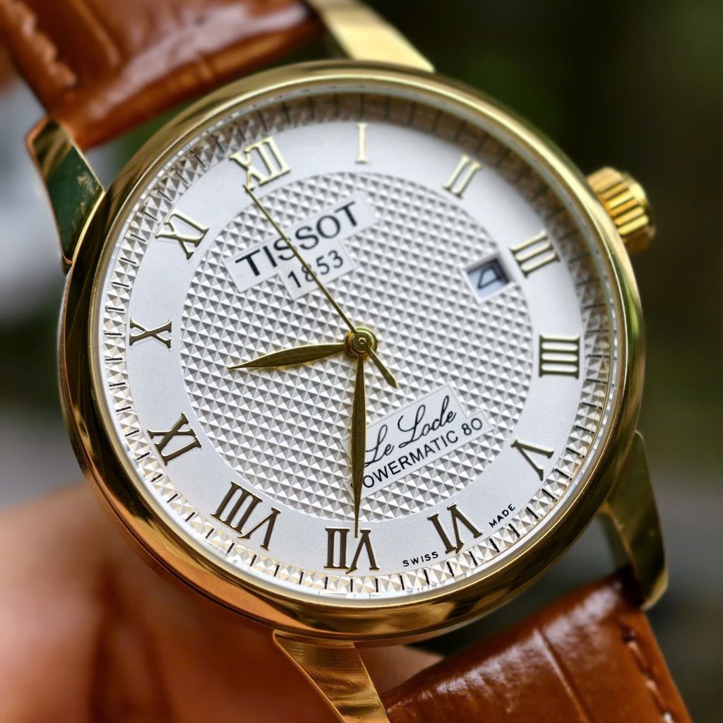 Đồng hồ nam Tissot 1853 bản cơ dây da (fake) - Ảnh 8
