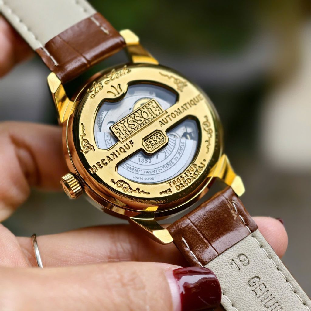 Đồng hồ nam Tissot 1853 bản cơ dây da (fake) - Ảnh 9