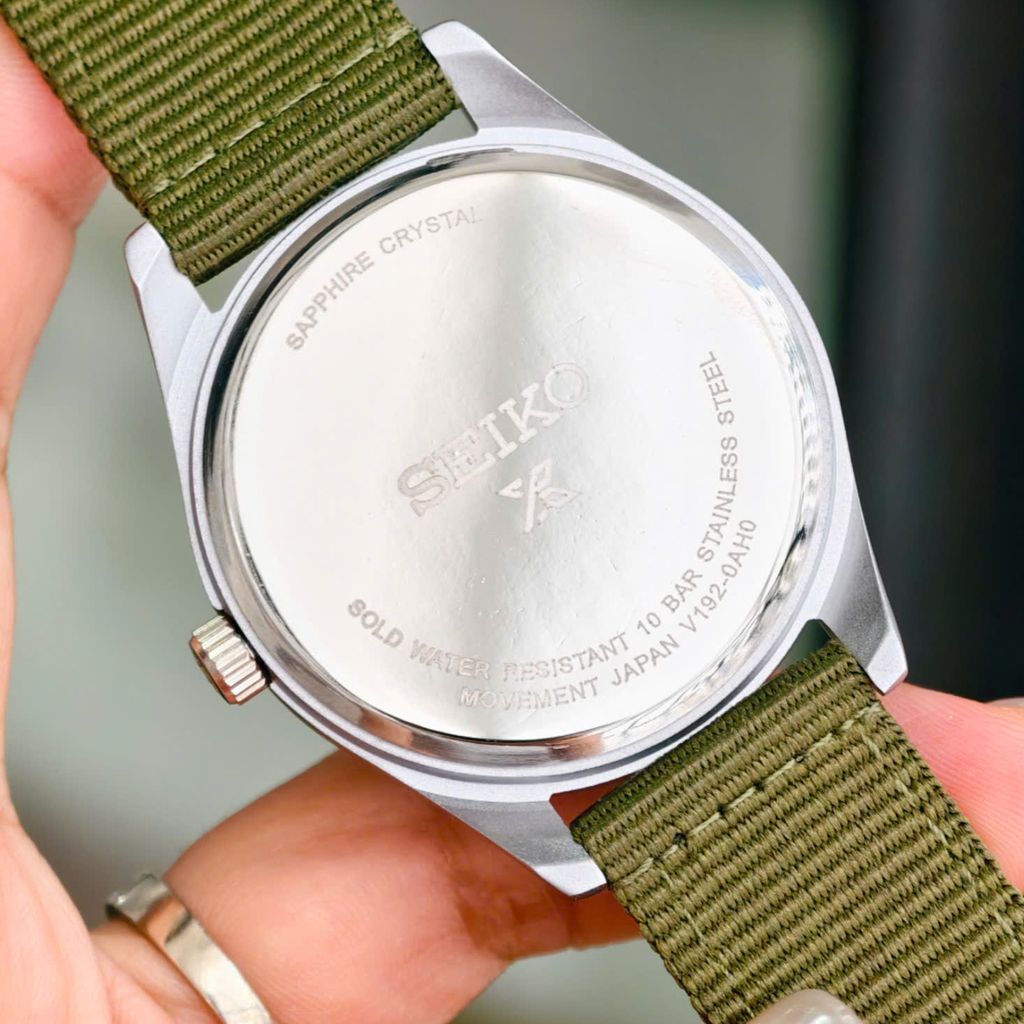 Đồng hồ Seiko quân đội dây dù (fake) - Ảnh 6