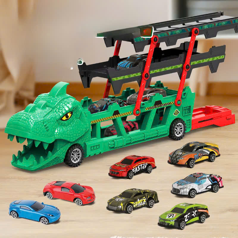 Xe ô tô khủng long 3 tầng  kèm 6 xe con  - Ảnh 2