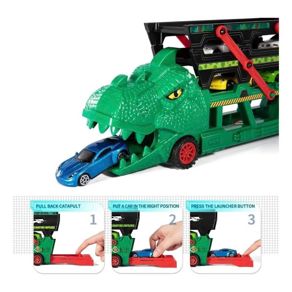 Xe ô tô khủng long 3 tầng  kèm 6 xe con  - Ảnh 6