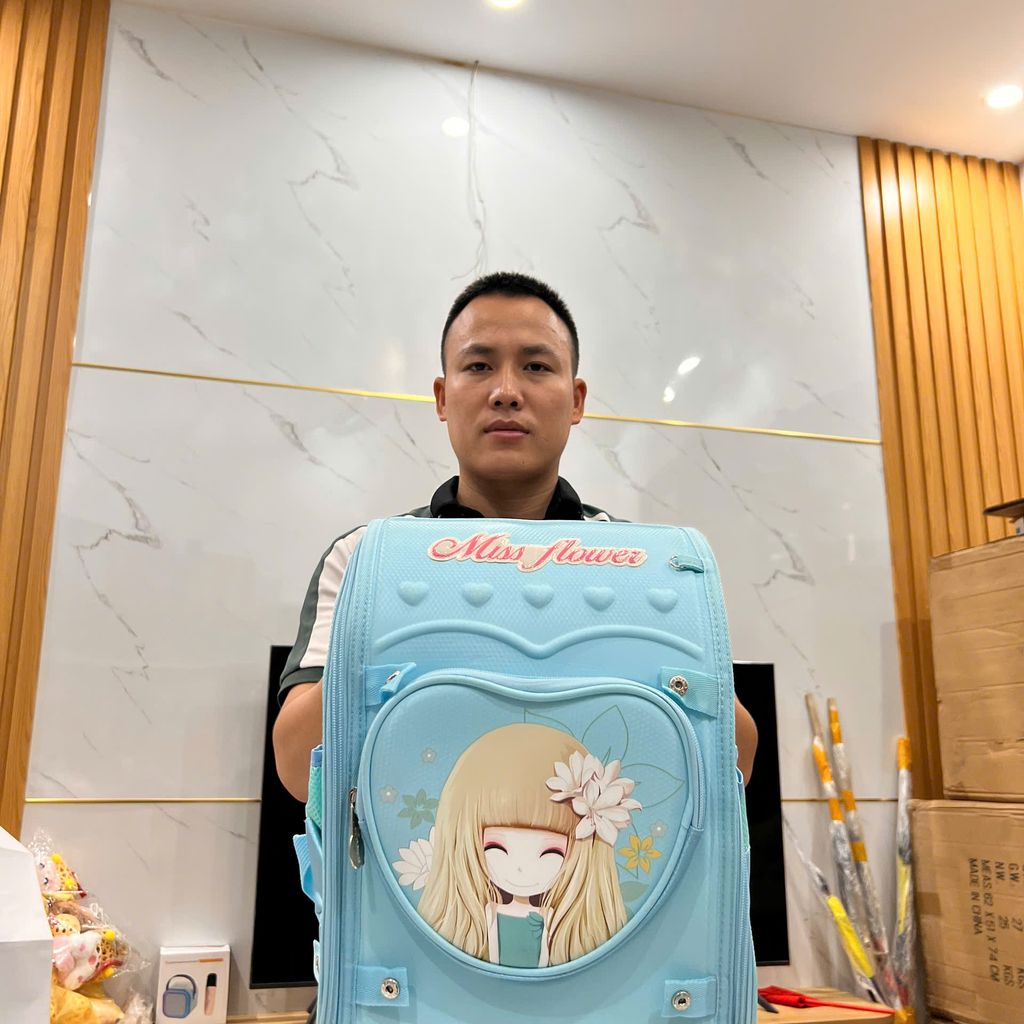 Balo chống gù cho bé màu xanh, giao mẫu ngẫu nhiên - Ảnh 5