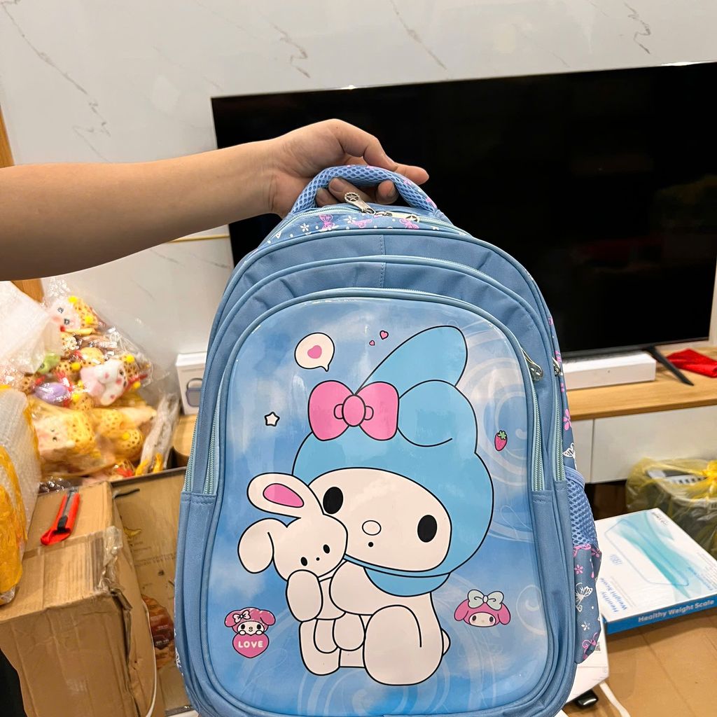 Balo đi học cho học sinh cấp 1, cấp 2 cho bé gái in hình dễ thương - Ảnh 4