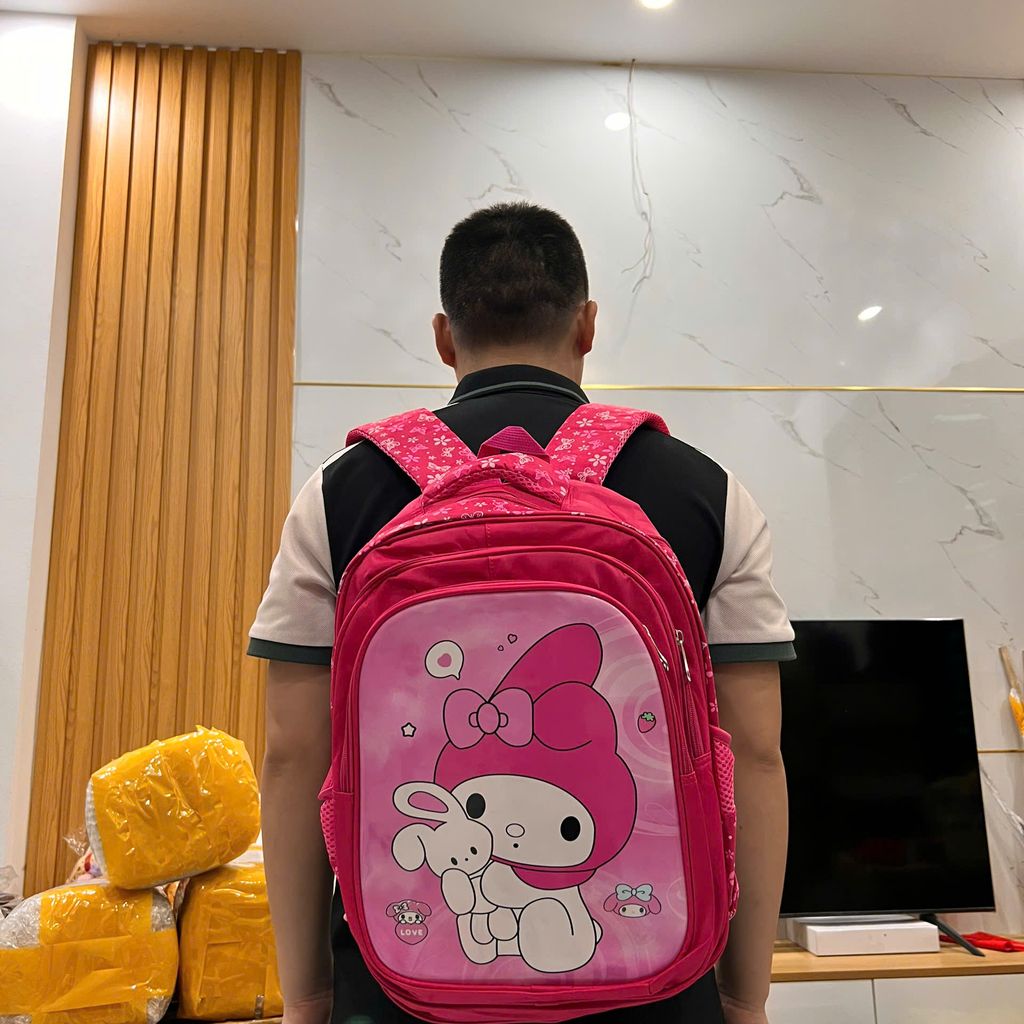 Balo đi học cho học sinh cấp 1, cấp 2 cho bé gái in hình dễ thương - Ảnh 3