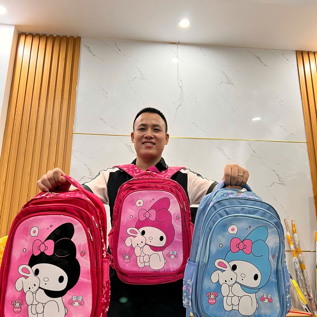 Balo đi học cho học sinh cấp 1, cấp 2 cho bé gái in hình dễ thương - Ảnh 2