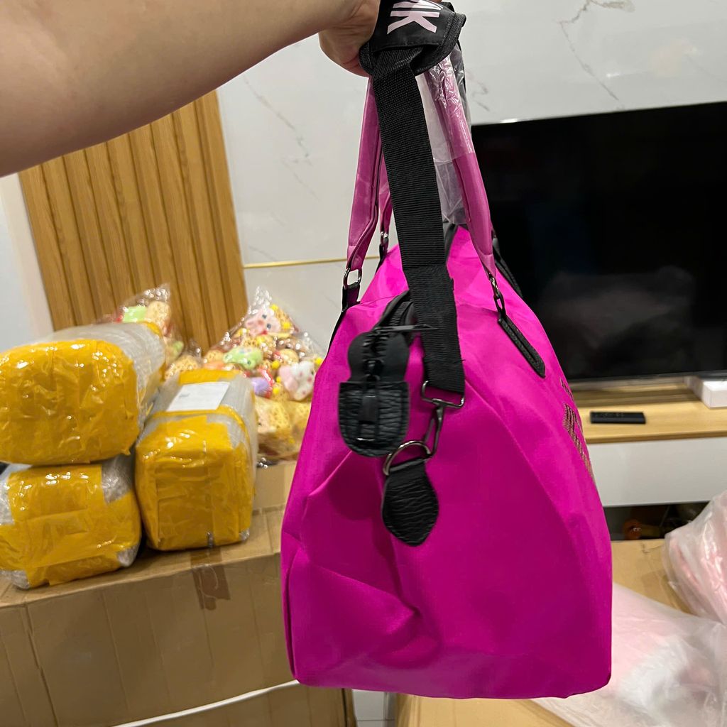 TÚI DU LỊCH PINK SIZE ĐẠI Túi du lịch Pink size đại  rộng rãi thoải mái dùng - Ảnh 6