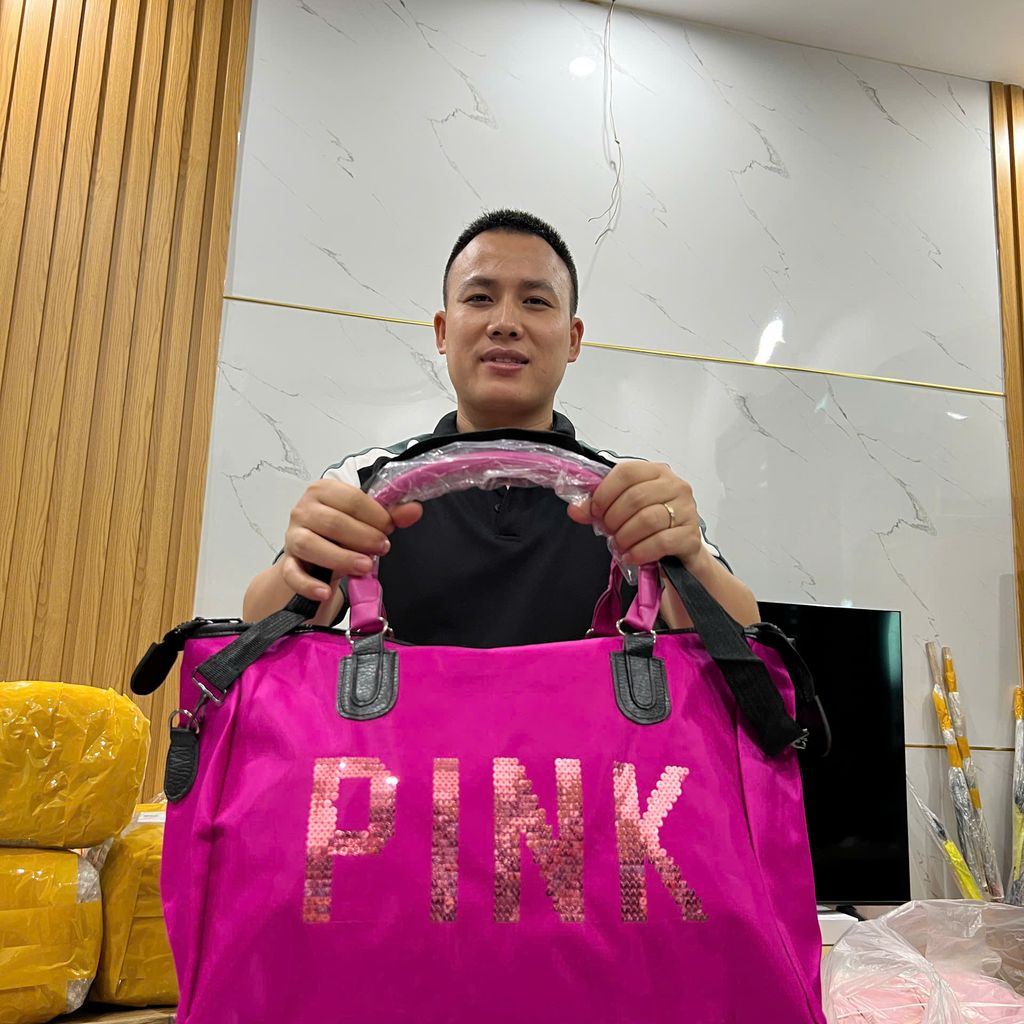 TÚI DU LỊCH PINK SIZE ĐẠI Túi du lịch Pink size đại  rộng rãi thoải mái dùng - Ảnh 9