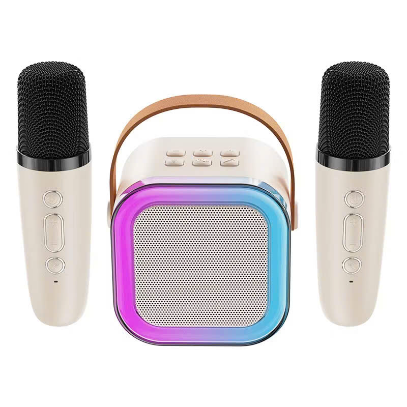 (THANH LÝ ) Loa Bluetooth Karaoke Mini K12 Kèm 2 Micro Mini giao màu ngẫu nhiên - Ảnh 2