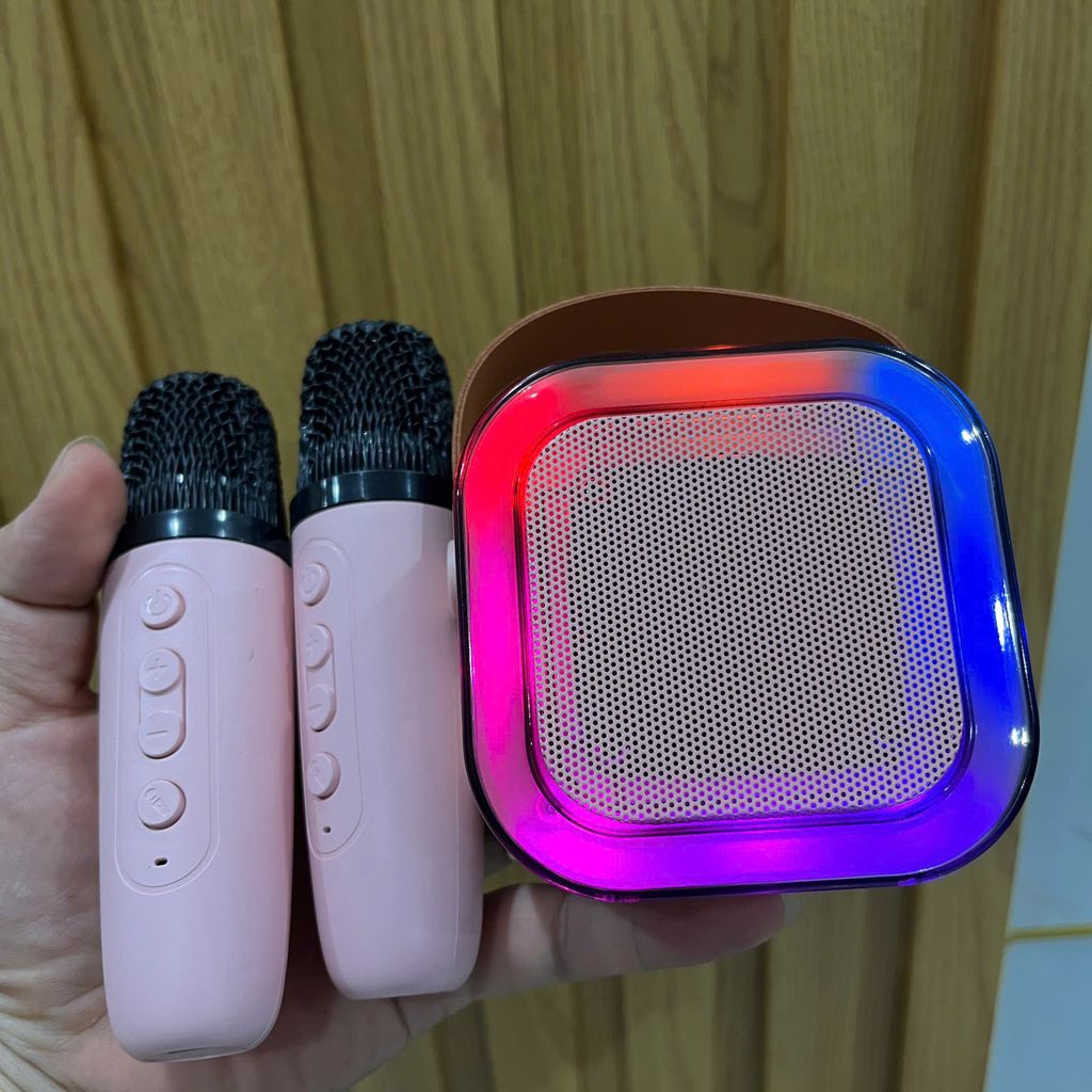 (THANH LÝ ) Loa Bluetooth Karaoke Mini K12 Kèm 2 Micro Mini giao màu ngẫu nhiên - Ảnh 4