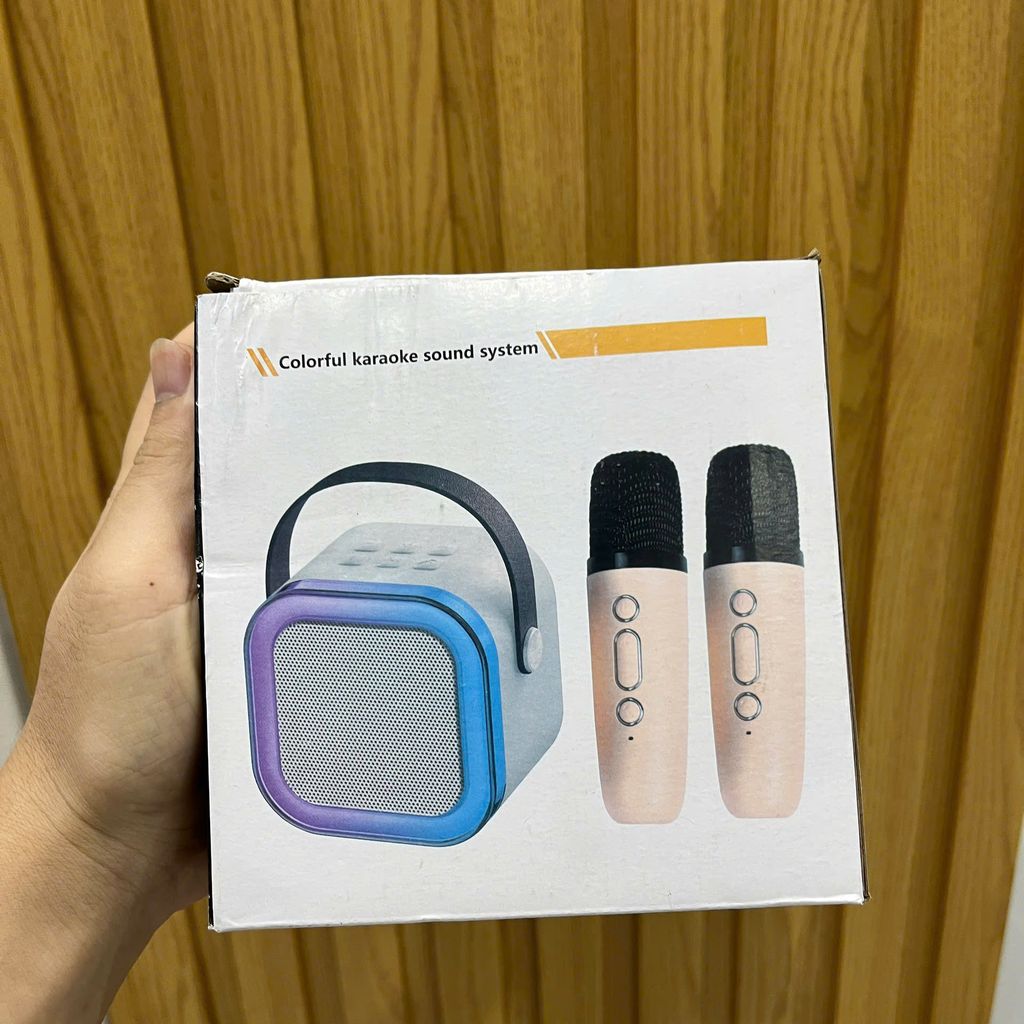 (THANH LÝ ) Loa Bluetooth Karaoke Mini K12 Kèm 2 Micro Mini giao màu ngẫu nhiên