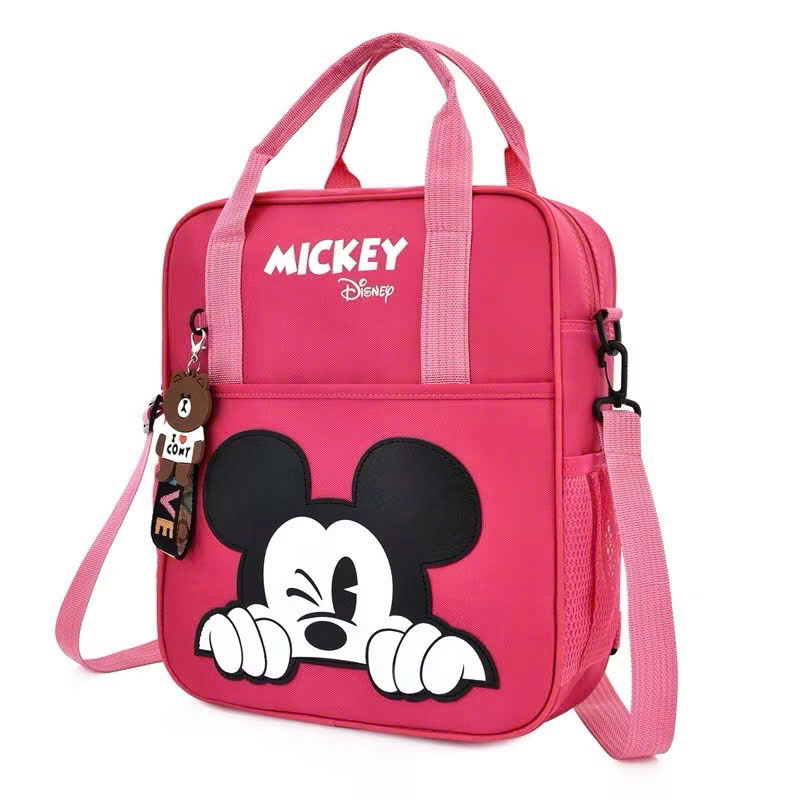 Balo cho bé in hình Mickey chất liệu vải dù Cặp sách đựng sách vở học sinh cấp 1 và mẫu giáo - Ảnh 6