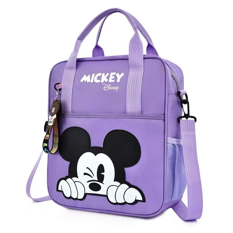 Balo cho bé in hình Mickey chất liệu vải dù Cặp sách đựng sách vở học sinh cấp 1 và mẫu giáo - Ảnh 5
