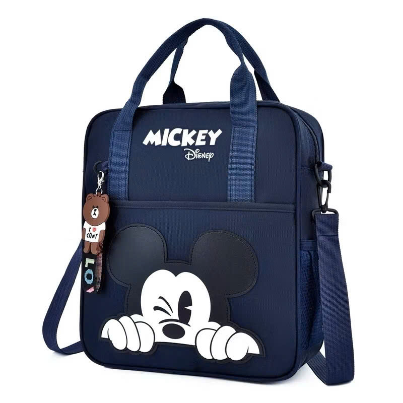 Balo cho bé in hình Mickey chất liệu vải dù Cặp sách đựng sách vở học sinh cấp 1 và mẫu giáo - Ảnh 3