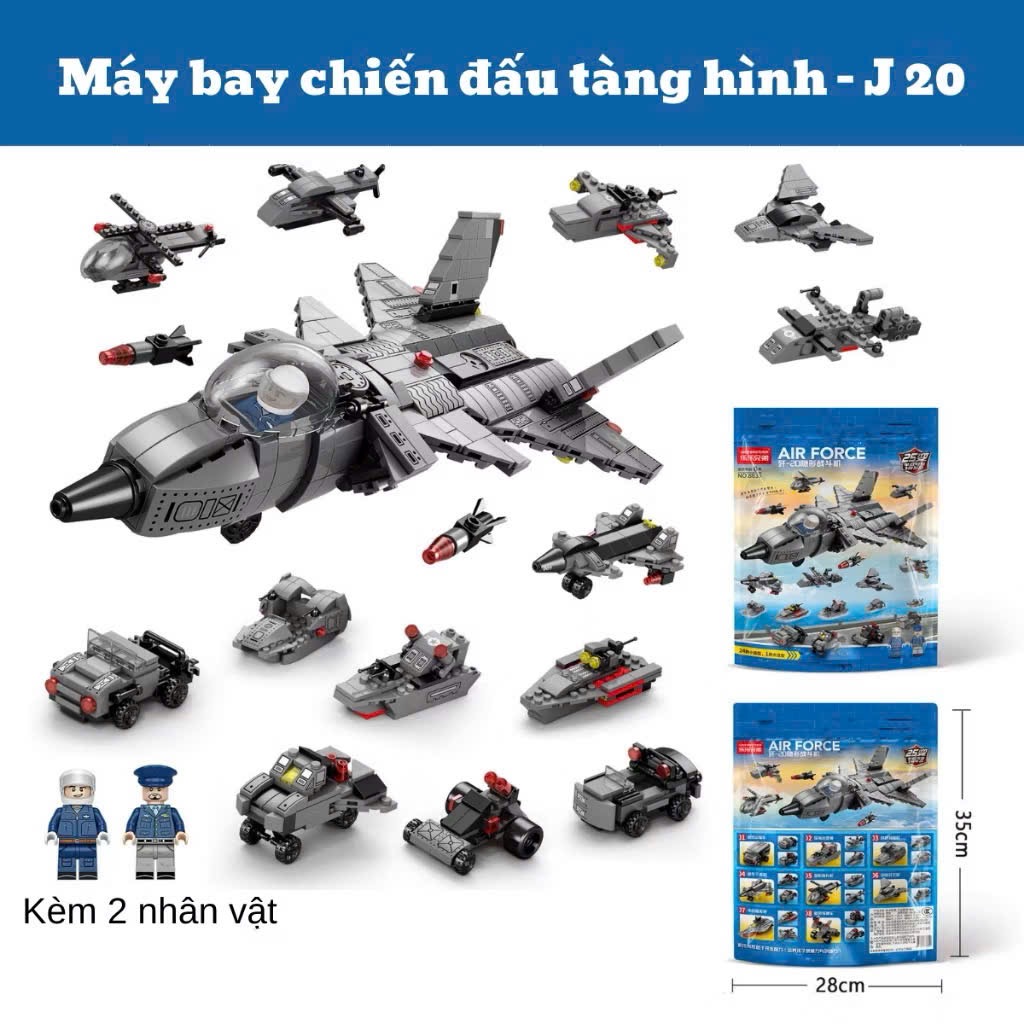 Lắp ghép máy bay chiến đấu J20 phiên bản túi - Ảnh 2