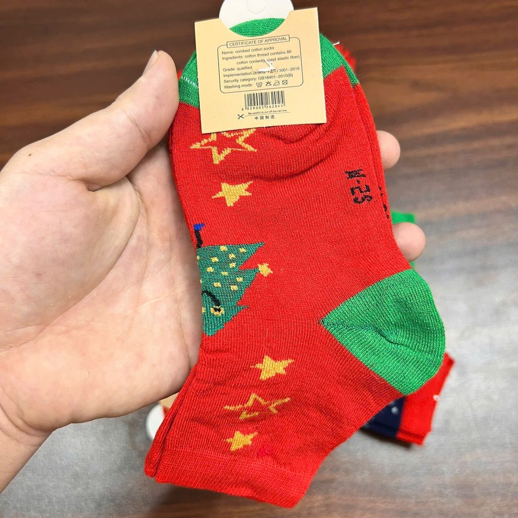  tất Vớ Noel Trẻ Con Họa Tiết Giáng Sinh 🎄  – Vỉ 10 Đôi - Ảnh 4