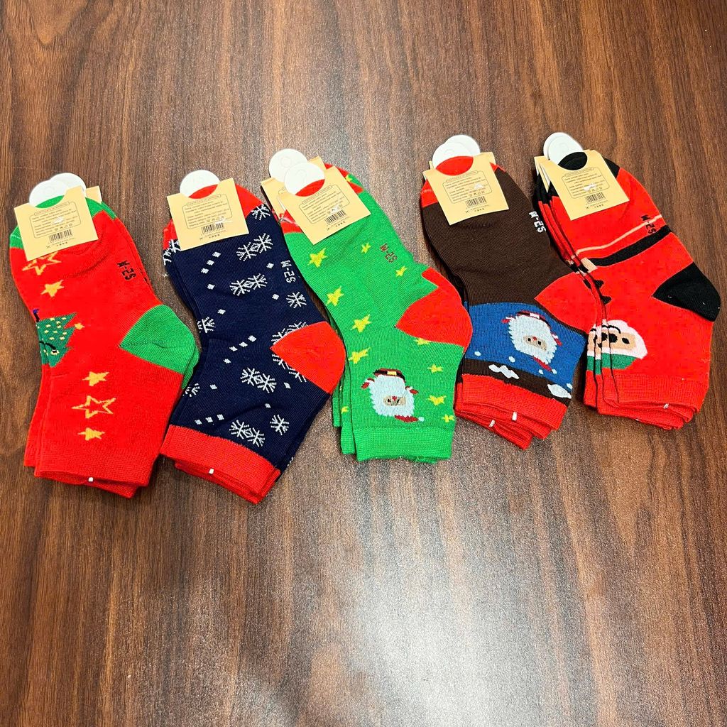  tất Vớ Noel Trẻ Con Họa Tiết Giáng Sinh 🎄  – Vỉ 10 Đôi - Ảnh 3