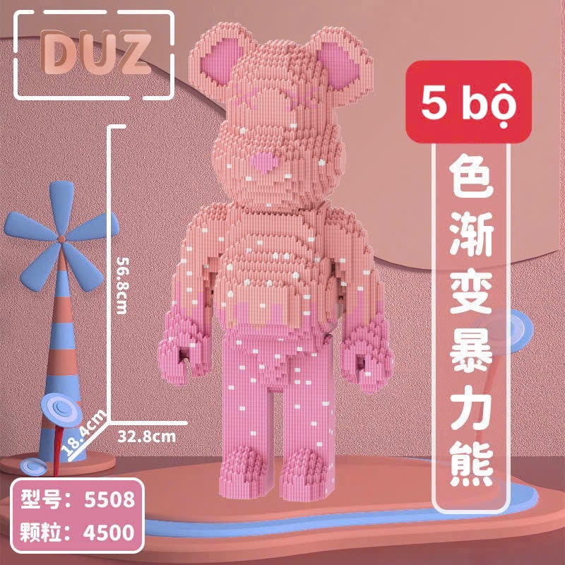 Bộ lắp ghép gấu bearbrick loại to 47-55CM