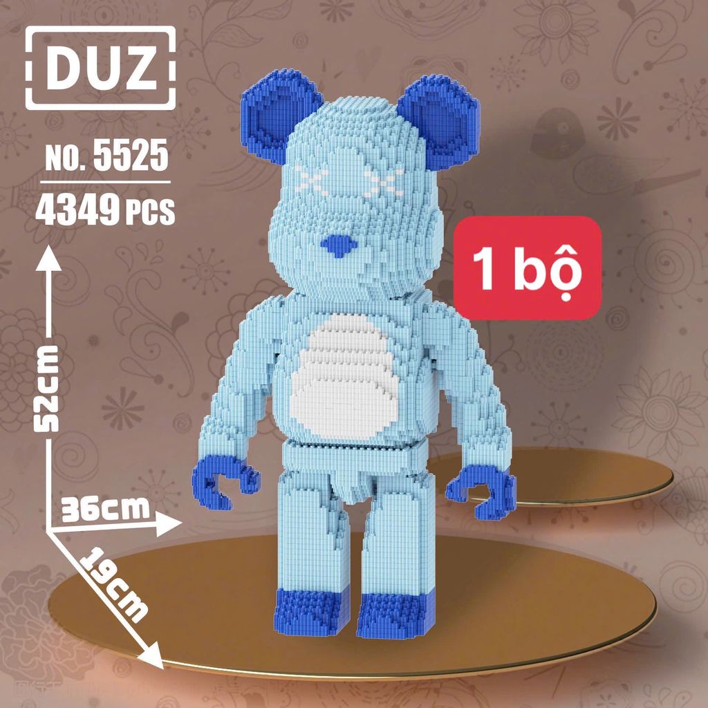 Bộ lắp ghép gấu bearbrick loại to 47-55CM - Ảnh 7