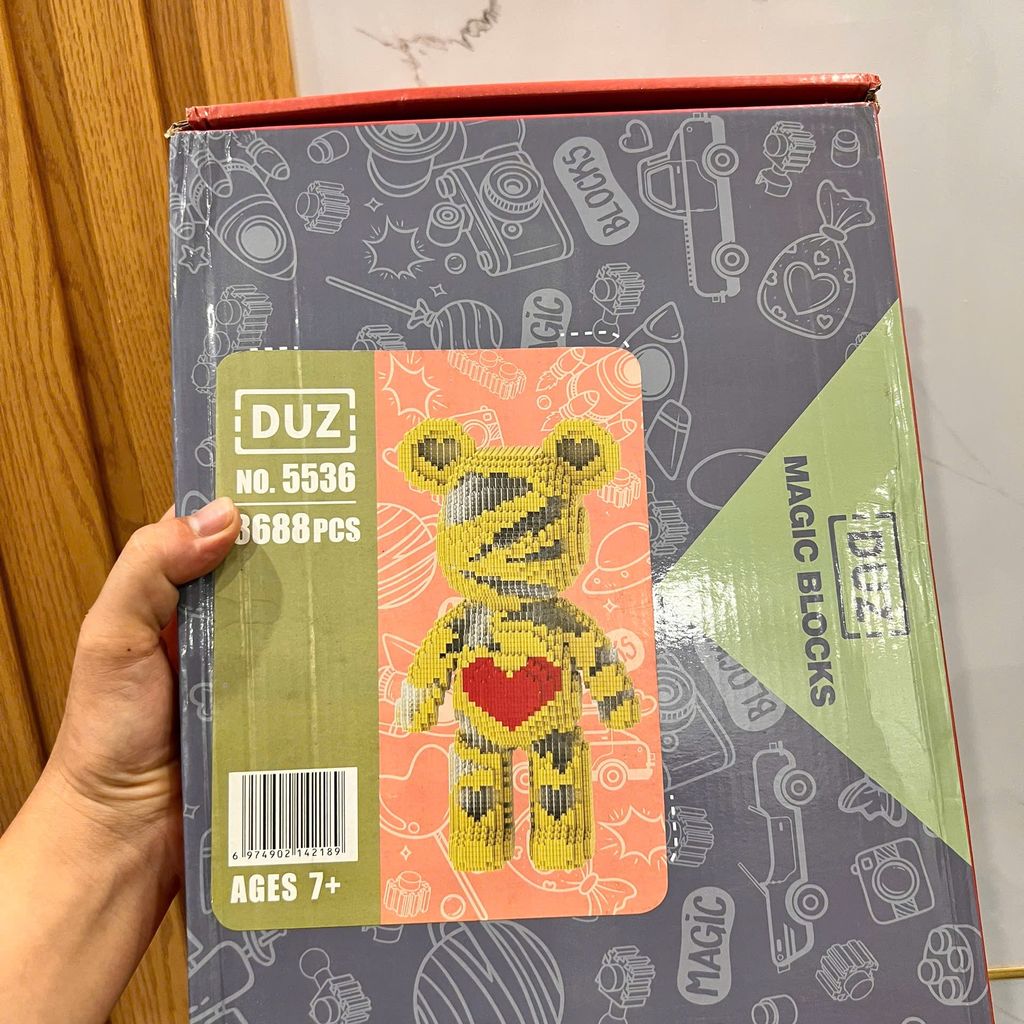 Bộ lắp ghép gấu bearbrick loại to 47-55CM - Ảnh 10