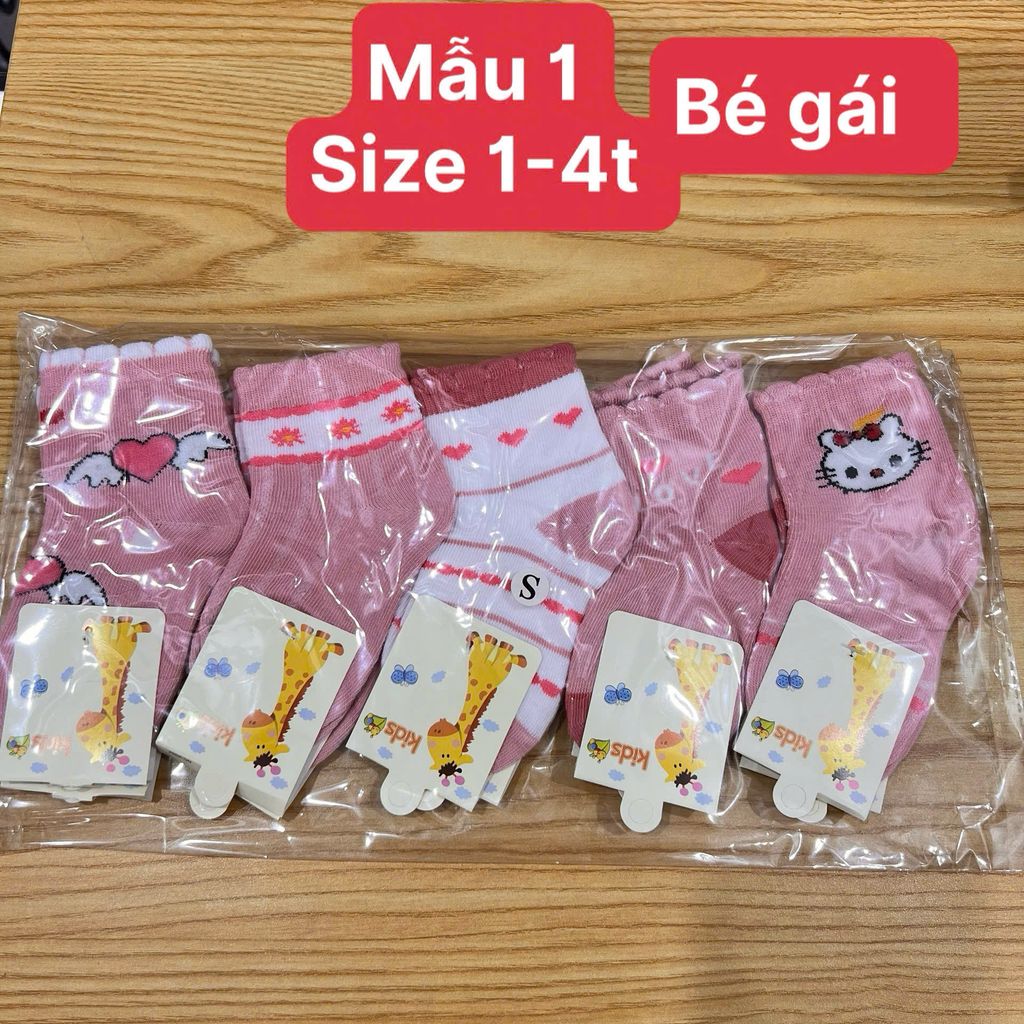set tất bé gái màu hồng 1-3t - Ảnh 5