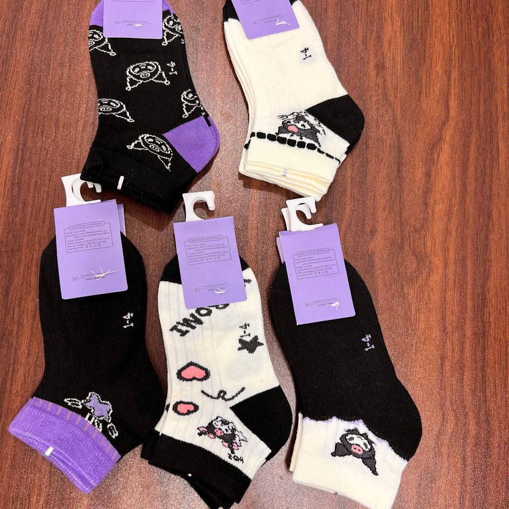 Tất bé gái màu đen-trắng- tím kết hợp kurumi Size từ 1 đến 4 tuổi - Ảnh 4