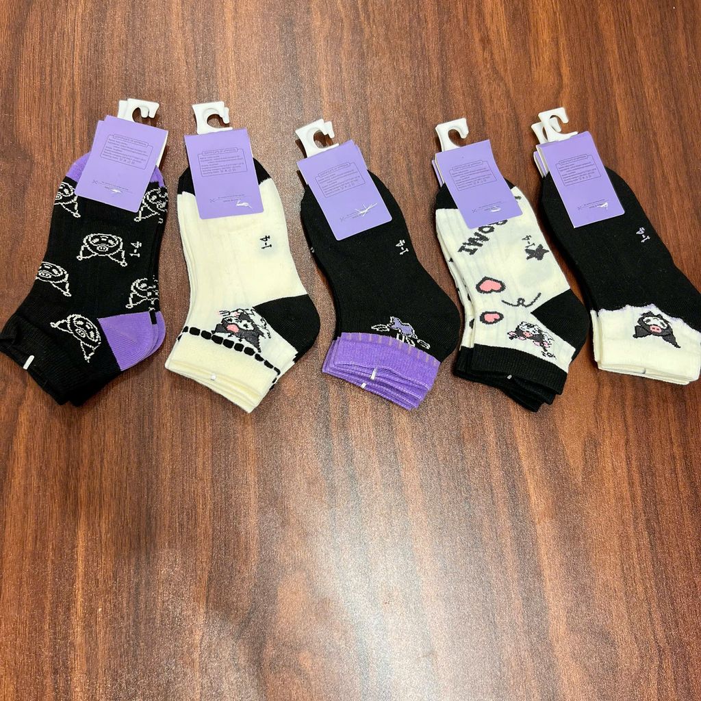 Tất bé gái màu đen-trắng- tím kết hợp kurumi Size từ 1 đến 4 tuổi - Ảnh 5