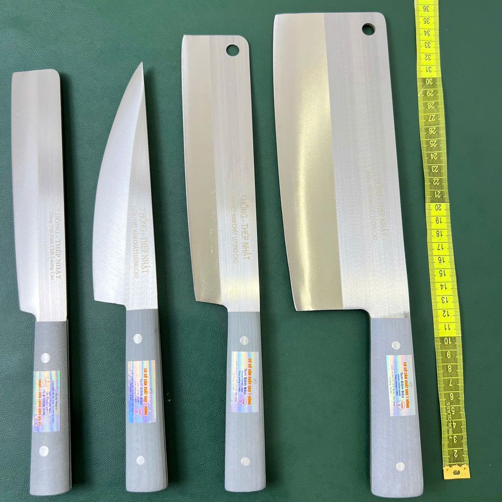  bộ 4 dao cán nhựa dao 7 Hồng – Thép Nhật, sản xuất tại làng nghề Đa Sỹ CÓ TEAM ĐẢM BẢO - HÀNG CHÍNH - Ảnh 4