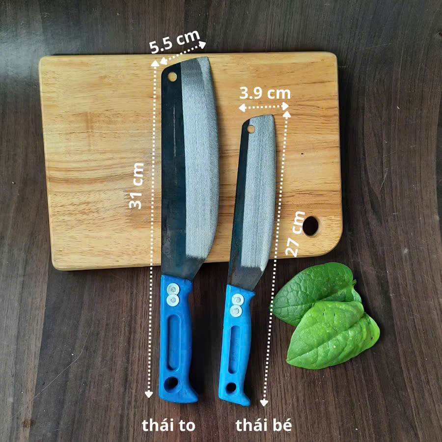 Dao thái nhỏ cắt thịt, thái hoa quả  cán nhựa Đa Sỹ - Ảnh 6