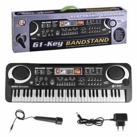 Đàn Piano Cho Bé 61 Phím Kèm Micro, Kết Nối Điện Thoại Và Loa - Đàn Organ Sạc Điện Cho Bé Học Nhạc