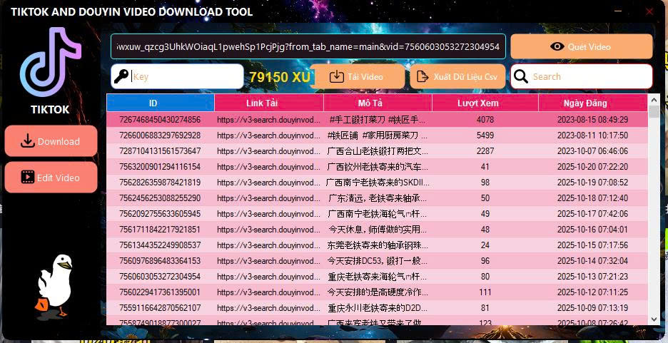 Tool tải full kênh tiktok,douyin,yt không cần tài khoản, không giới hạn video, kết hợp sửa hàng loạt - Ảnh 3