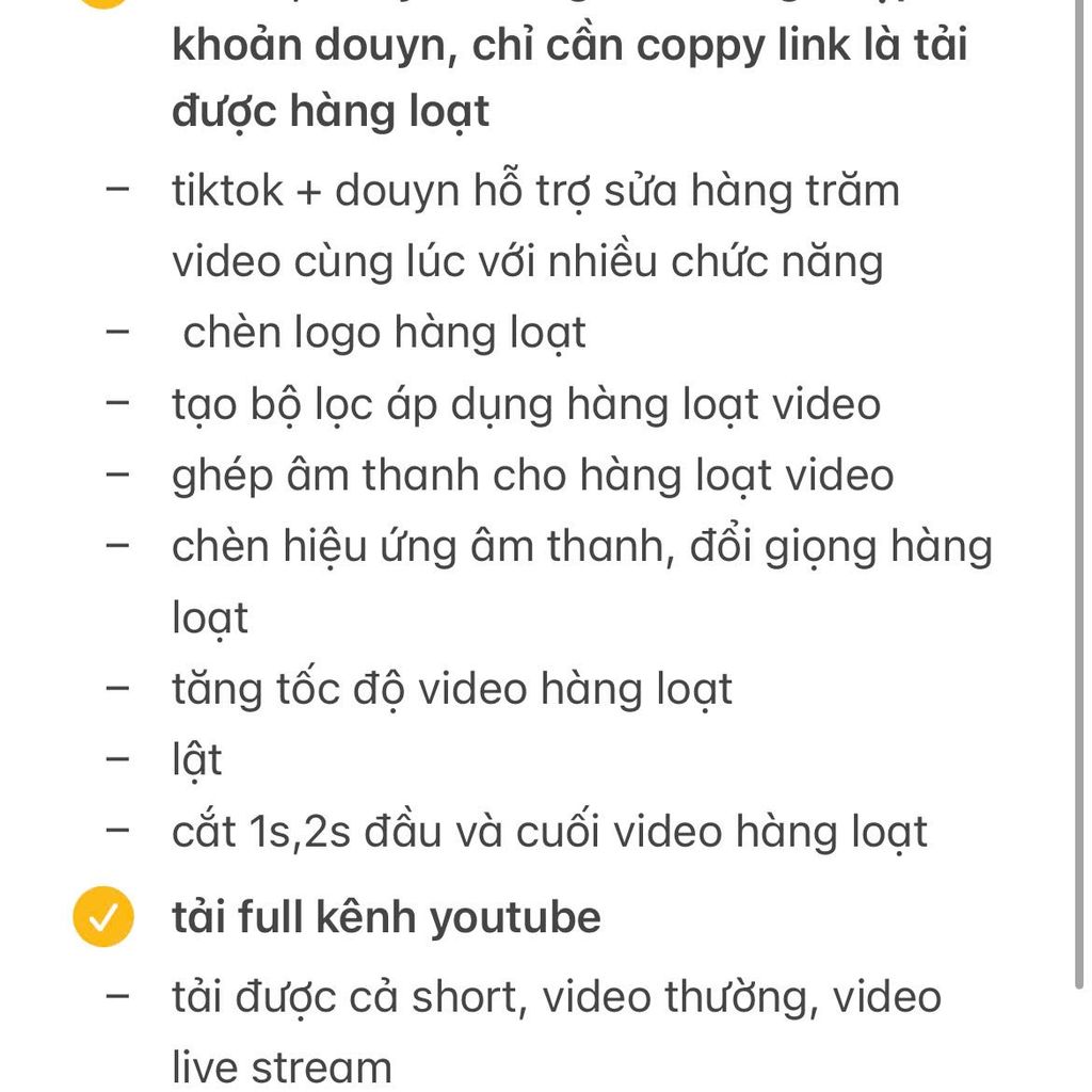 Tool tải full kênh tiktok,douyin,yt không cần tài khoản, không giới hạn video, kết hợp sửa hàng loạt - Ảnh 6