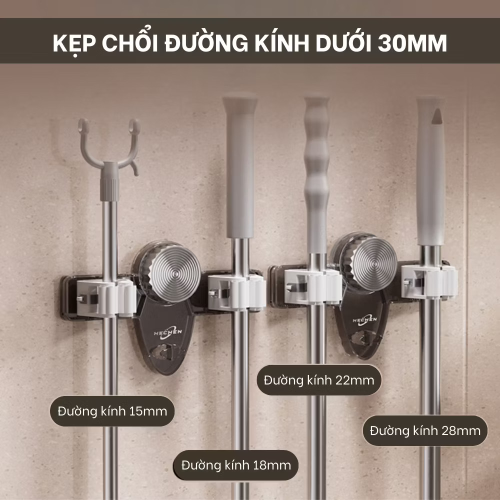 Móc Treo Chổi Kẹp Treo Cây Lau Nhà Hút Chân Không Siêu Chắc, Móc Treo Đồ Đa Năng Chịu Lực Tốt - Ảnh 4