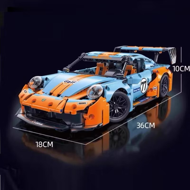 Đồ chơi mô hình lắp ráp siêu xe oto Thể Thao Pos 911 GT3 với 1388PCS Tỷ Lệ 1:14 dài 36cm - Ảnh 2