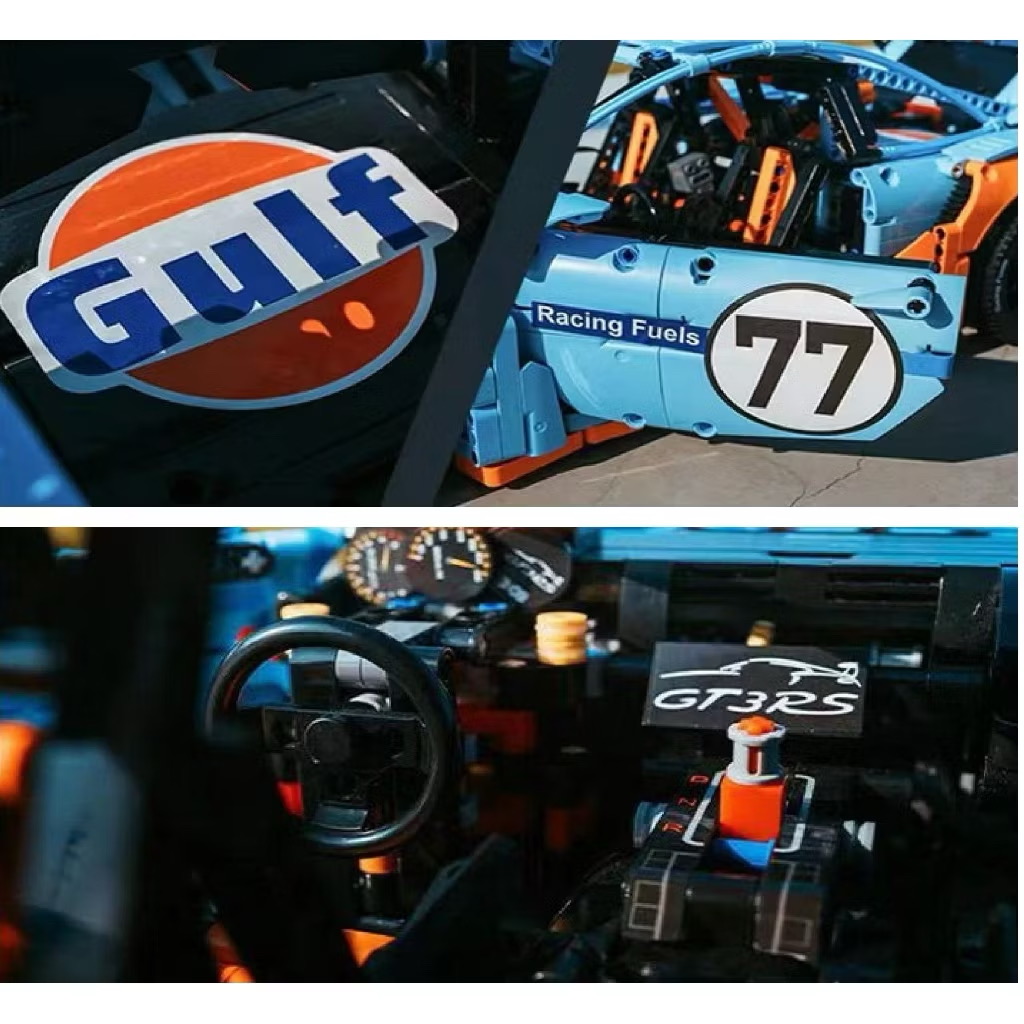 Đồ chơi mô hình lắp ráp siêu xe oto Thể Thao Pos 911 GT3 với 1388PCS Tỷ Lệ 1:14 dài 36cm - Ảnh 6