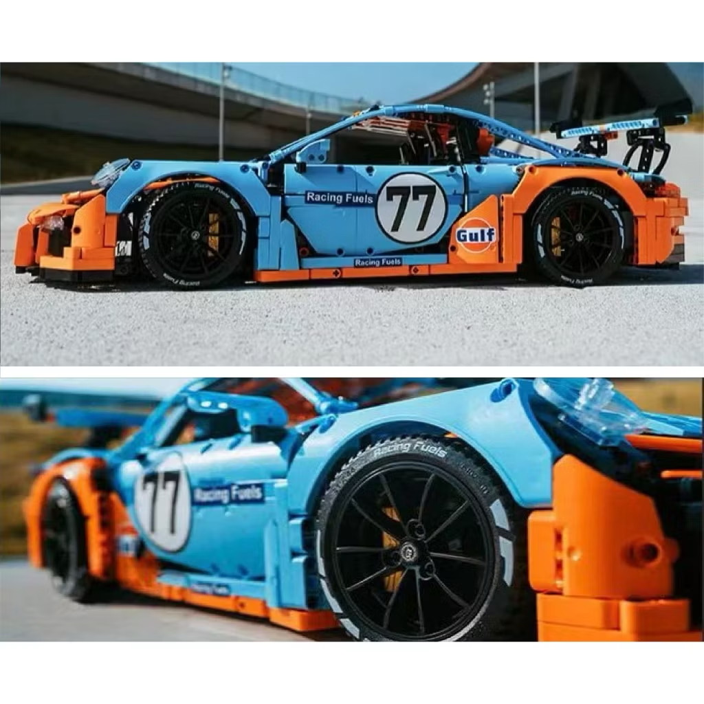 Đồ chơi mô hình lắp ráp siêu xe oto Thể Thao Pos 911 GT3 với 1388PCS Tỷ Lệ 1:14 dài 36cm - Ảnh 4