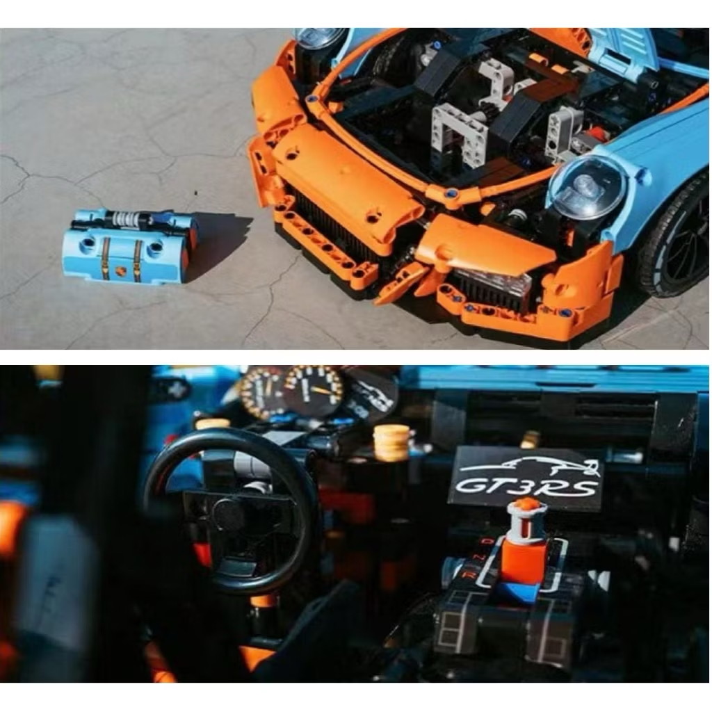 Đồ chơi mô hình lắp ráp siêu xe oto Thể Thao Pos 911 GT3 với 1388PCS Tỷ Lệ 1:14 dài 36cm - Ảnh 5