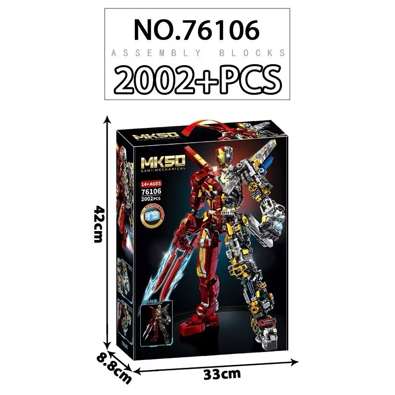 Lắp ghép iron man siêu to 2002 pcs cao 38cm  - Ảnh 6