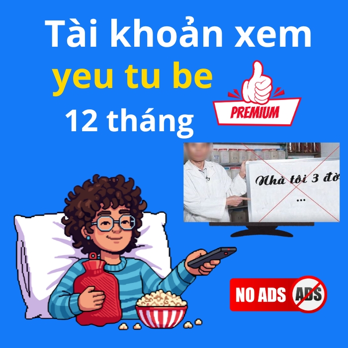 tài khoản youtube premium 12 tháng