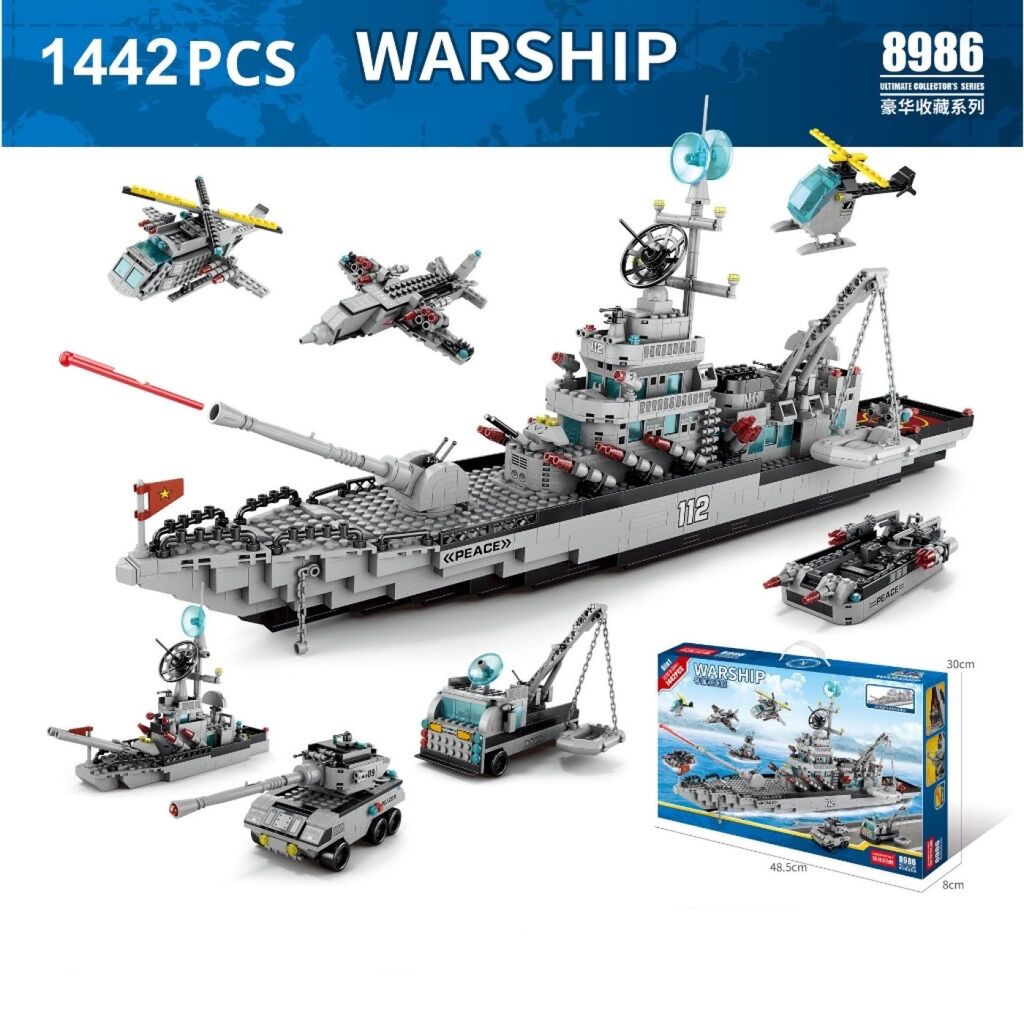 Đồ chơi lắp ghép tàu chiến 1442 chi tiết