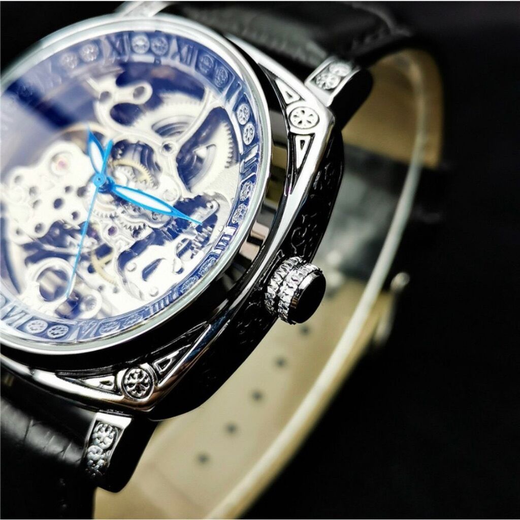 Đồng hồ nam chính hãng lộ cơ 2 mặt thiết kế ai cập cổ đại chống nước chống xước kính saphire - Ảnh 6