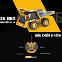 Xe ben điều khiển 6 kênh nâng hạ đổ ben thùng kim loại 2 cầu - Ảnh 8